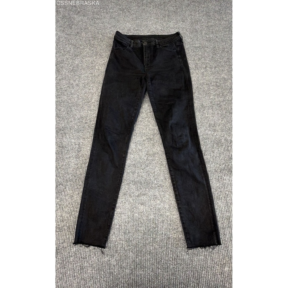 American Eagle Women's Hi-Rise Jegging Black Next Level Stretch Raw Hem Sz 10 XL